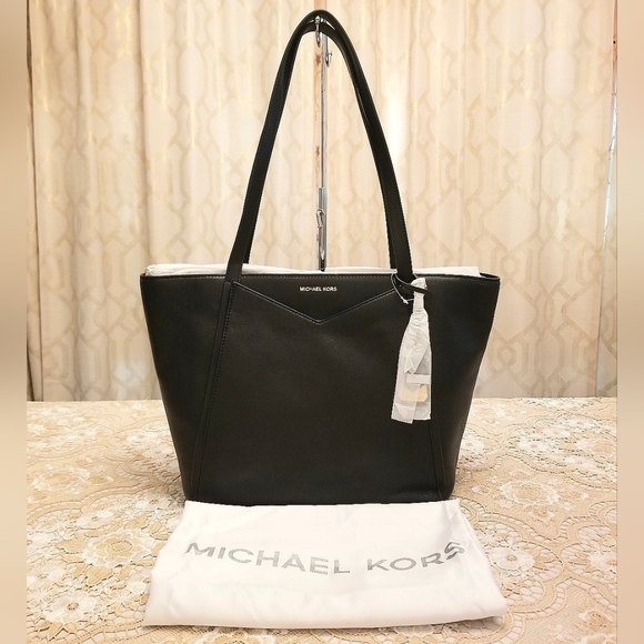 Michael Kors Whitney Black Tote Handbag Purse - Picture 2 of 11